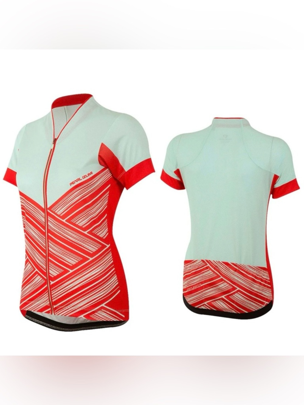 Pearl Izumi LTD Women’s Short Sleeve Cycling Jersey - Mint & Red Medium